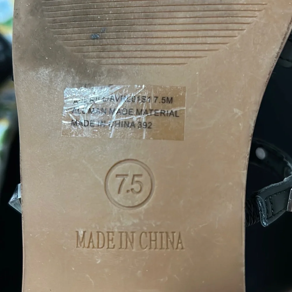 Steve Madden black slides sandal with studs size 7.5 - Picture 6 of 6